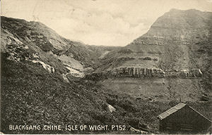 Blackgang chine from the beach